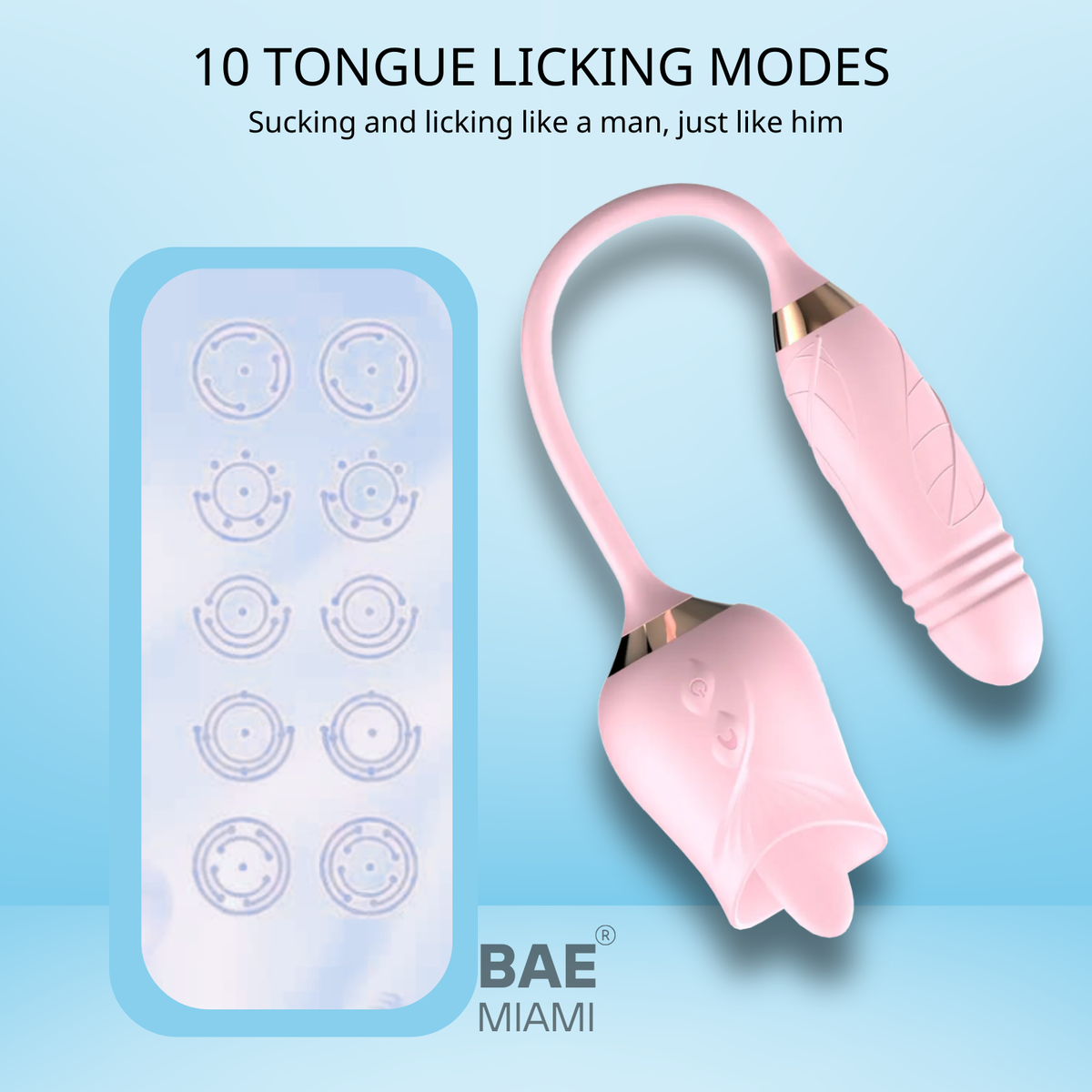 Rose Sex Toys for Women Vibrator Adult toys 10 Licking tongue & Thrusting  dildo | eBay UK