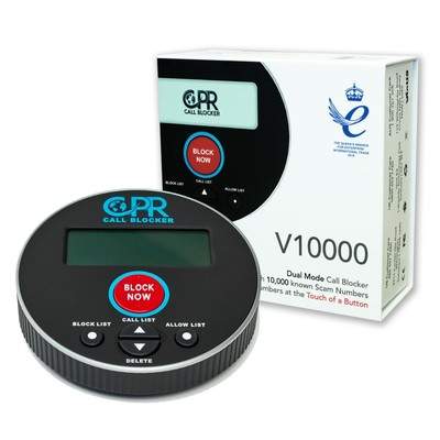 CPR V10000 Call Blocker for Landline Phones, Block 10000+ Robocalls & Spam Calls