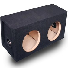 Heavy Duty Angle Dual 8" Sealed Subwoofer Enclosure Car Audio Speaker Box MDF