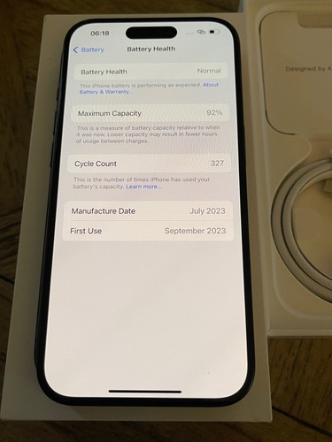 Apple iPhone 15 PRO 128GB BLACK TITANIUM UNLOCKED USED (GRADE A) SELLER WARRANTY - Afbeelding 6 van 11