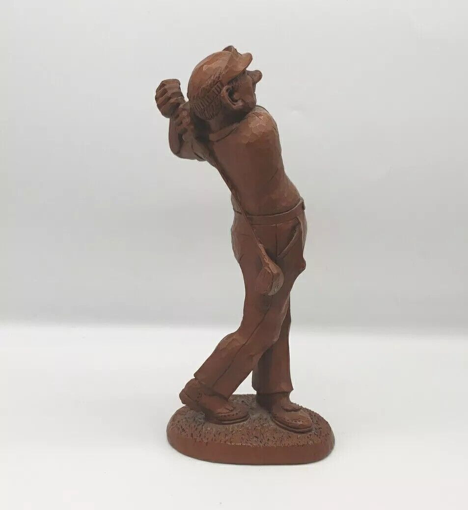 1993 Wetherbee Red Mill Mfg. Hand Carved 11” Golf Figure - Ping