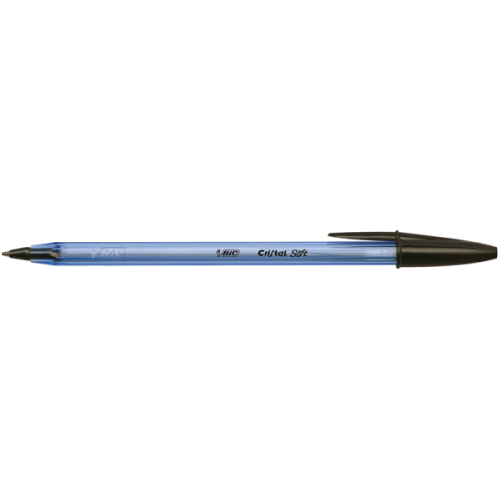 PENNA A SFERA CON CAPPUCCIO CRISTAL SOFT - PUNTA 1,2MM - NERO - BIC