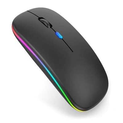 RGB Maus Kabellos USB Wireless Mouse Computer Notebook Laptop Funkmaus Aufladbar