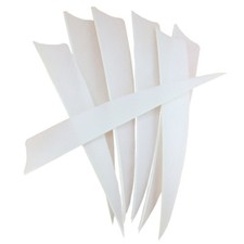 5inch Shield White Vanes Fletches Fletching Feathers RW - 50PCS