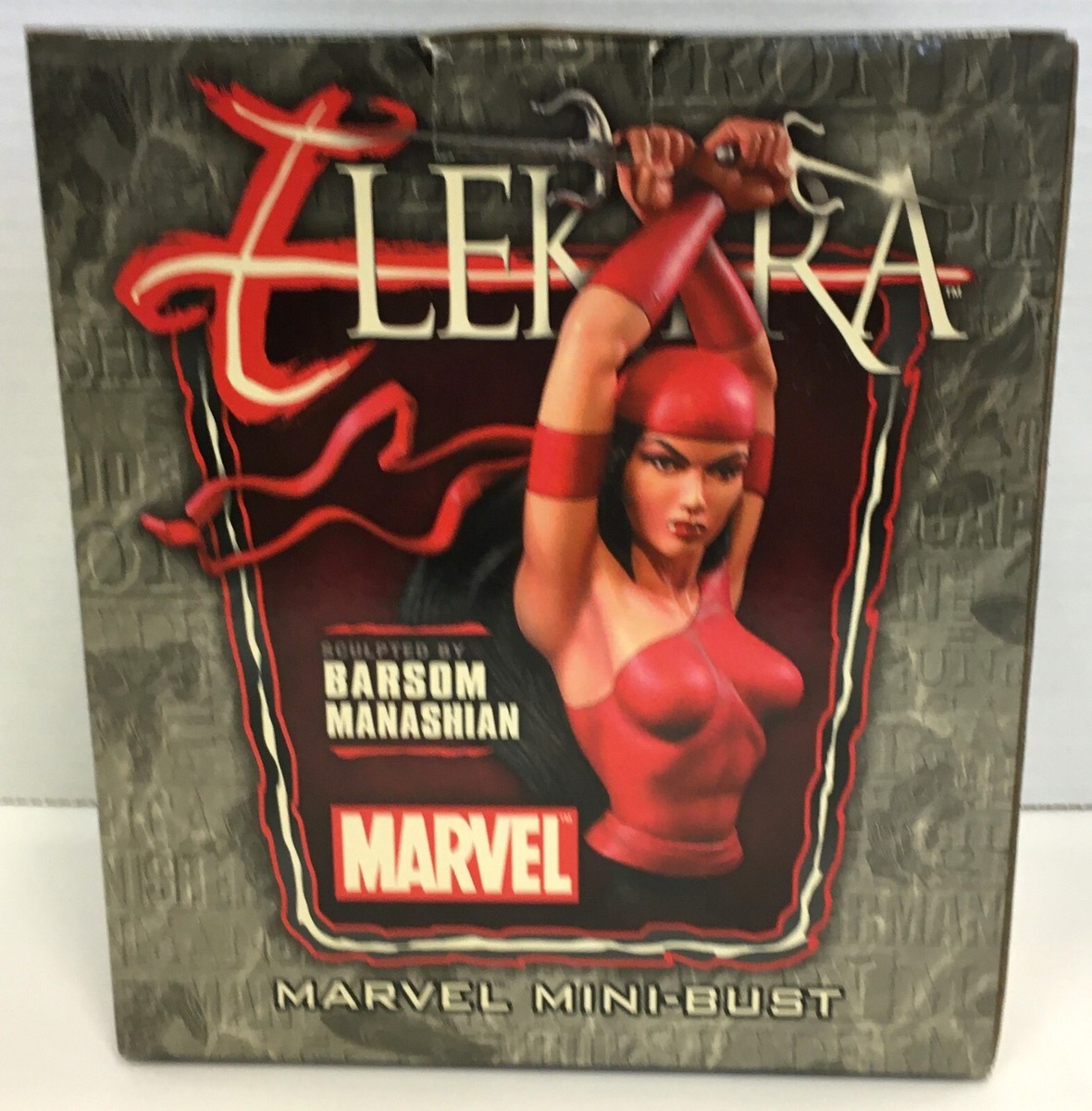 ✿ ELEKTRA MINI-BUST / MARVEL Marvel Comics: Bowen Mini-Bust - ELEKTRA WHITE COSTUME - 164