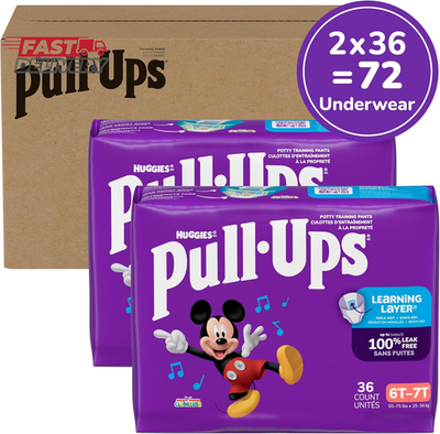 Pull-Ups Boys' Potty Training Pants, Size 6T-7T Training Underwear
