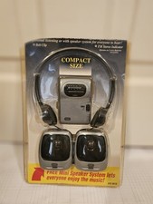 TOZAJ personal am/fm stereo radio w/headset mini speakers, New Open Package