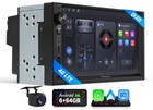 2 DIN Autoradio Radio 6+64 Octa Core 7" QLED CarPlay Navigation System USB UX6S