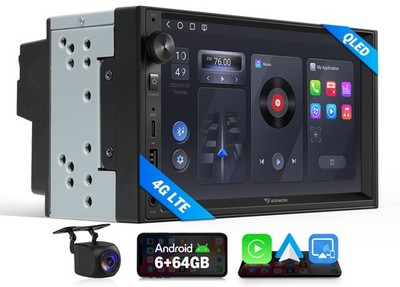 2 DIN Autoradio Radio 6+64 Octa Core 7'' QLED CarPlay Navigation System USB UX6S