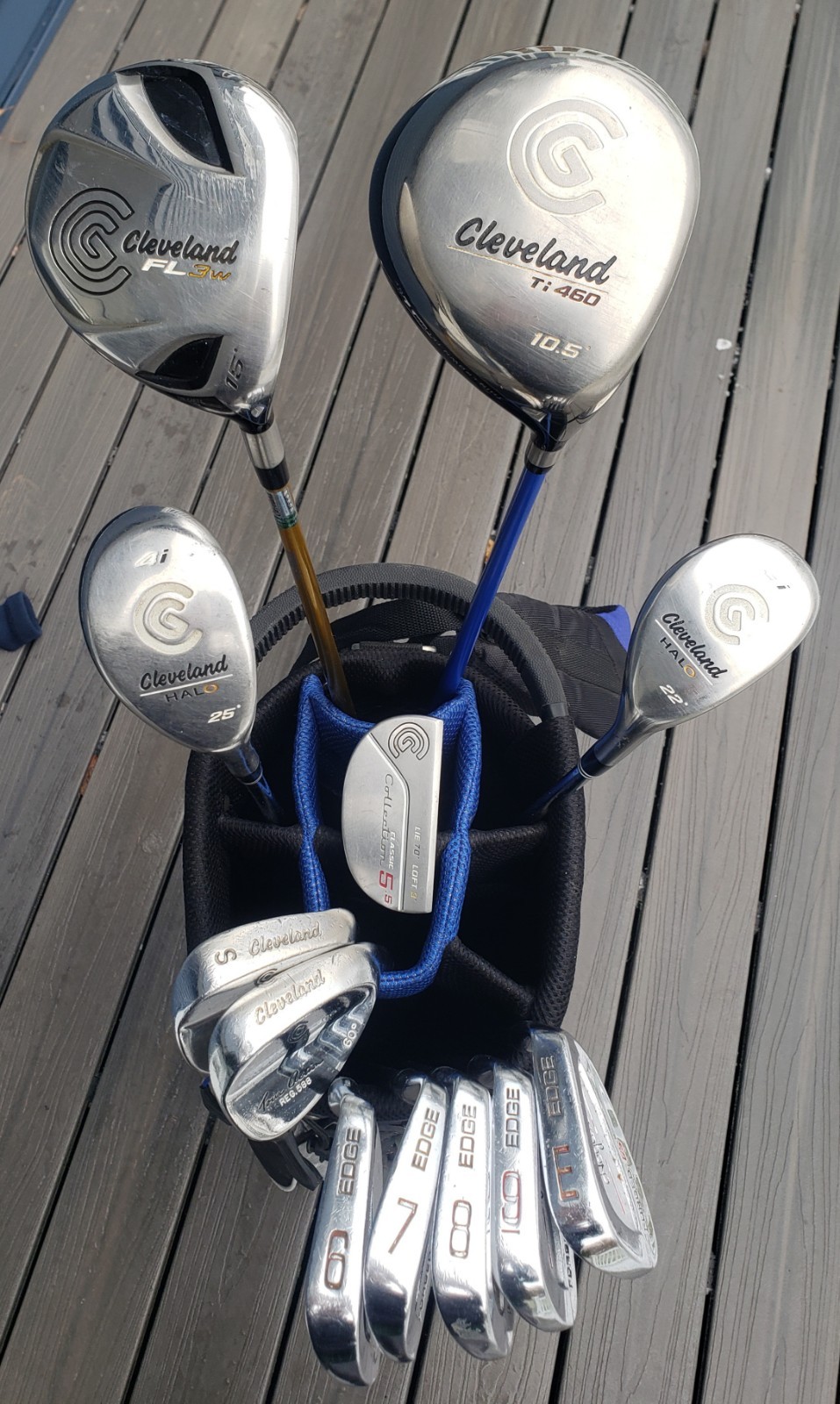 Mens RH Cleveland Hogan Golf 12 Club Set w/TourTrek Stand Bag Complete 