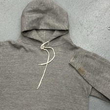 Vintage Russell Athletic Hoodie Medium Gray Fade Distress 80s Heather Gym