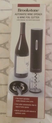 Automatic Wine Opener  & Foil Cutter By BROOKSTONE-Sealed New in Box! Party!!!!!