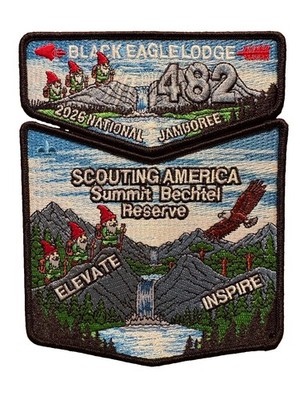 2026 Jamboree Transatlantic Council Black Eagle Lodge 482OA Flap Patch Set BSA
