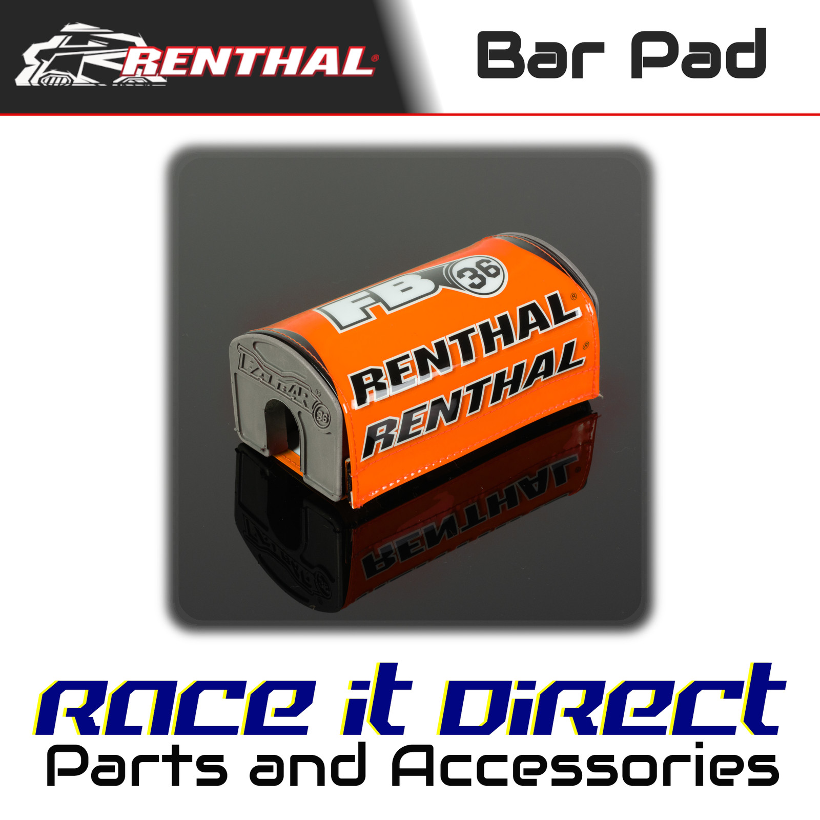 Renthal Barpad P342 Fatbar36 Org Wht Blk P342