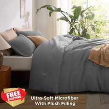 Bedsure Waffle Comforter Set, Soft Breathable Bedding, Twin/Queen/King