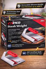 Winco Steak Weight 2 lb Grill Press Stainless...
