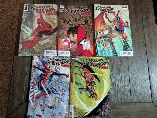 Amazing Spider-Man Torn #1 - 5 Main Cover A Set Marvel 2025 2026 NM