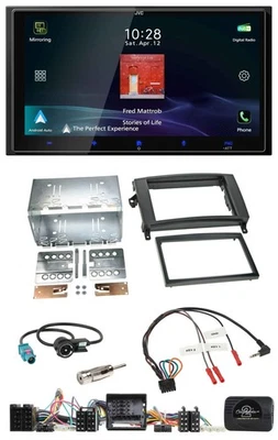 JVC USB Bluetooth 2DIN DAB Lenkrad Autoradio für Mercedes A- B-Klasse W169 T245 - Bild 1 von 4