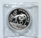 1990 Chinese .999 Fine Silver Panda 10 Yuan Coin Rare Low Mintage Sealed