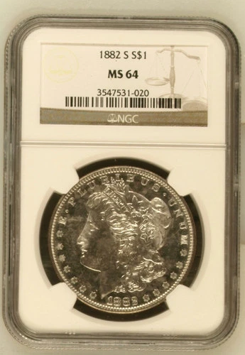 1882 S Morgan Silver Dollar NGC MS-64
