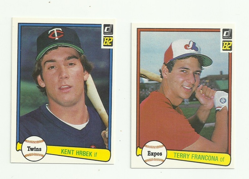 1982 Donruss Baseball 2 Rookie Card Lot - Francona & Hrbek