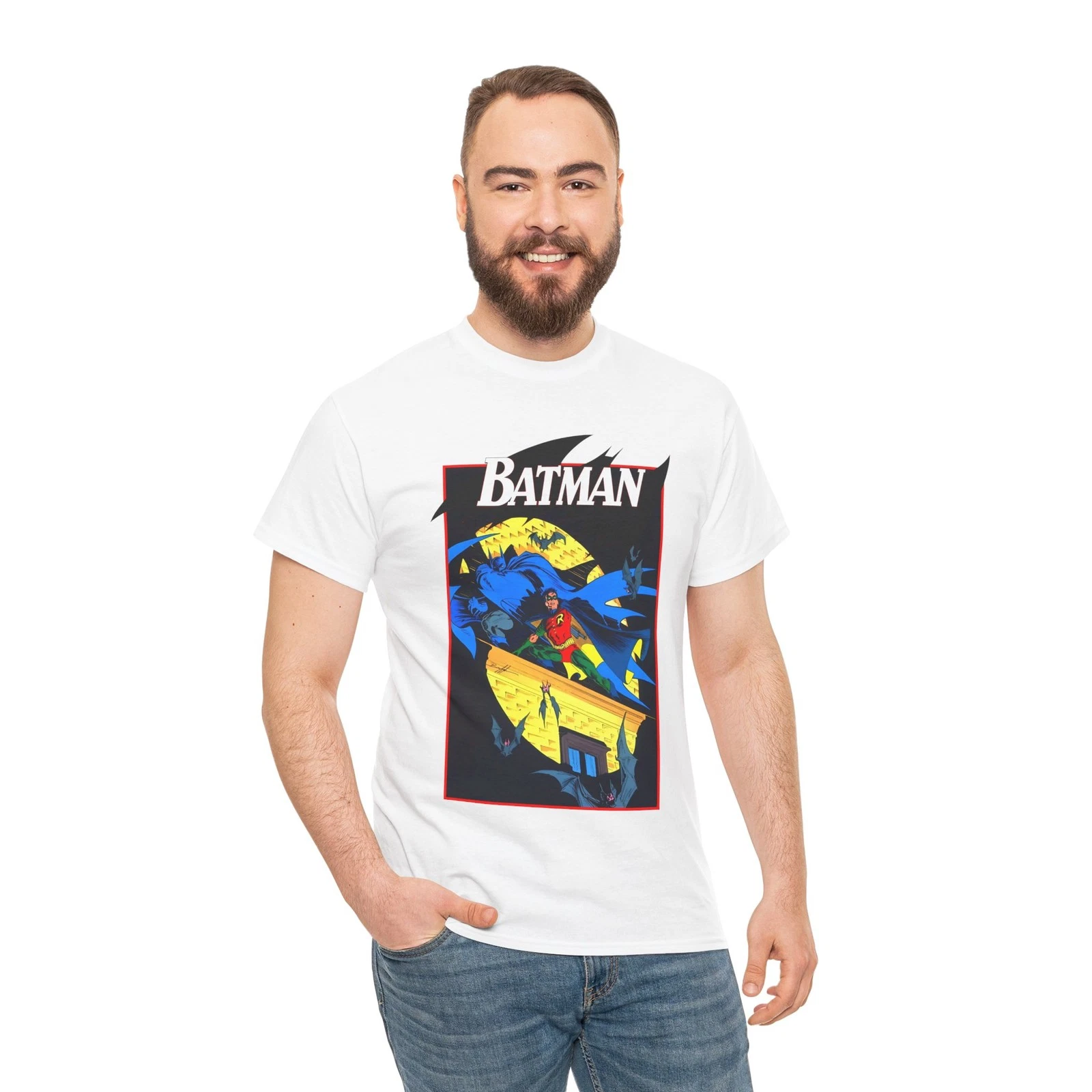 Batman & Robin T-Shirt - Norm Breyfogle Art - DC Comics - Dynamic Duo - Gotham