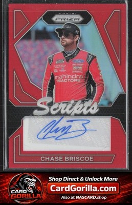 2024 Panini Prizm #S-CBE Chase Briscoe Scripts Red #/99