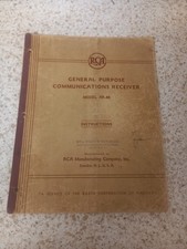 WW2 RCA AR88 Receiver Original User Manual / Instructions.