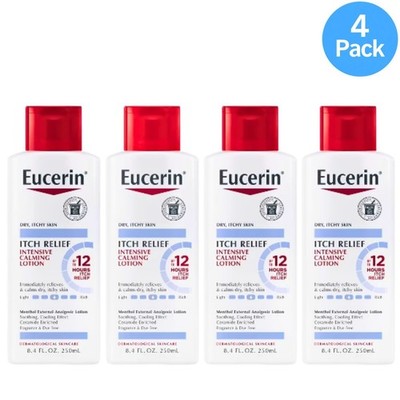 Eucerin Itch Relief Intensive Calming Lotion 8.4 oz 4 Pack New