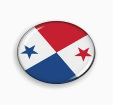 BestLicensePlateFrames Flag of Panama | 3D Domed CAR Emblem Badge Sticker Round