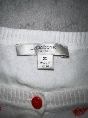 LIZ CLAIBORNE Women’s BUTTON FRONT CARDIGAN SWEATER SIZE 3 XL Pineapples - Picture 3 of 7