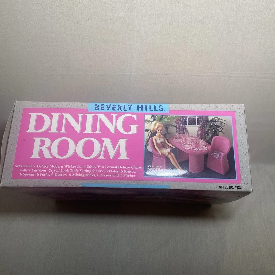 1993 BEVERLY HILLS СТОЛОВАЯ КОМПЛЕКТ #1823 * НОВЫЙ * В КОРОБКЕ - Изображение 3 из 4