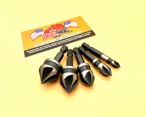 10 Pc AlTiN Cobalt M42 Quad Flute Step Drill Bit Set Drill Hog Lifetime Warranty - Picture 5 of 8