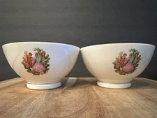 Vintage Chinese Porcelain Rice Bowls Set of 2 Courting Couple Scene China