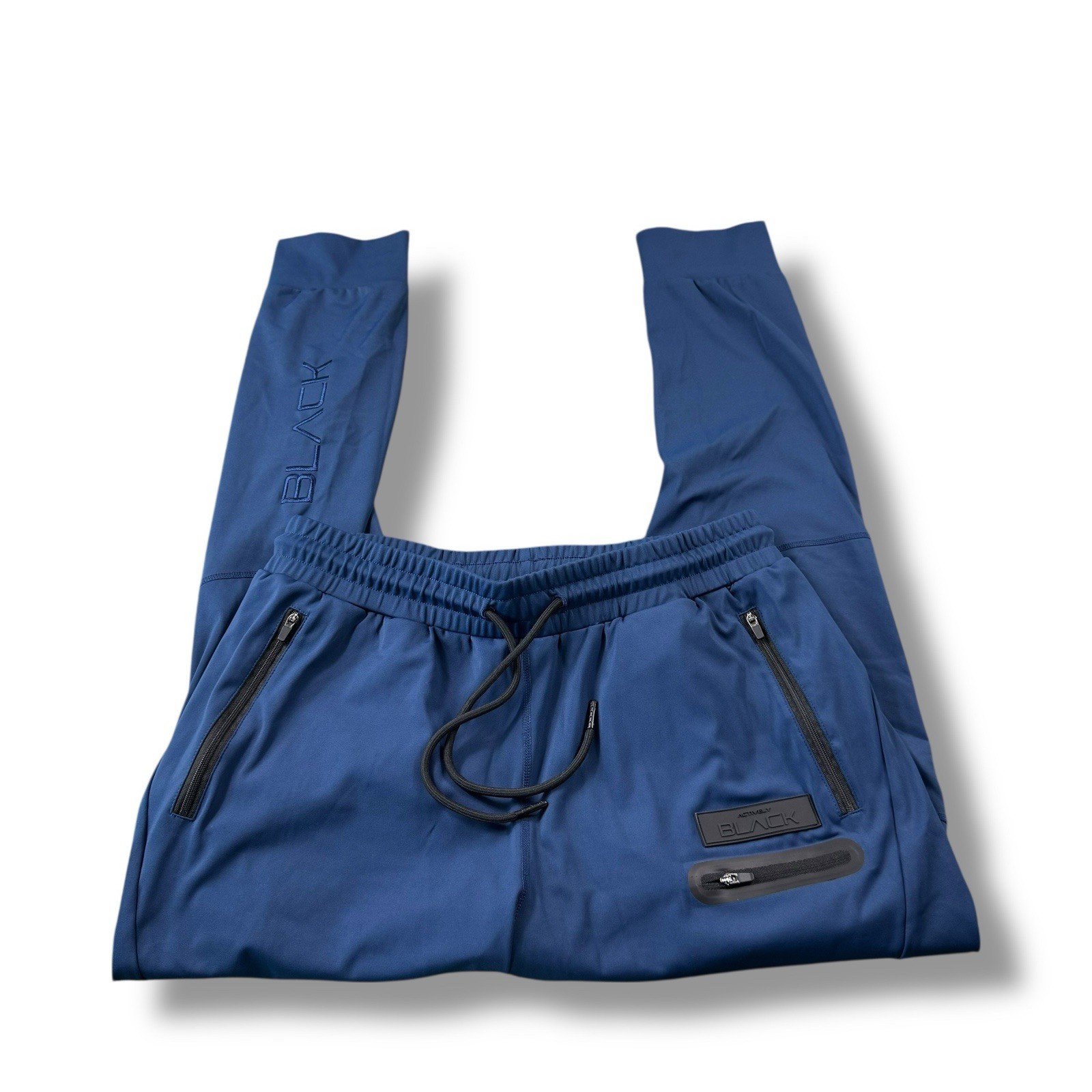 Actively Black Navy Blue Performance Tech Hoodie … - image 4