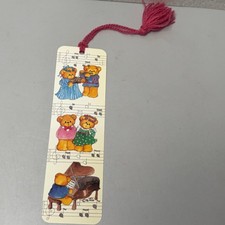 Lucy Rigg & Co. Musical Teddy Bear Bookmark w/ Tassel Made in Canada