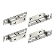 5PCS Closet Brass Double Ball Catch Tension Latch 40mm Silver Tone