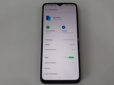 OPPO A57 CPH2387 64GB 6.5'' Smart Android Mobile Phone - Vodafone Locked