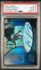PSA 9 - Albert Pujols 2001 Topps Finest Rookie Auto