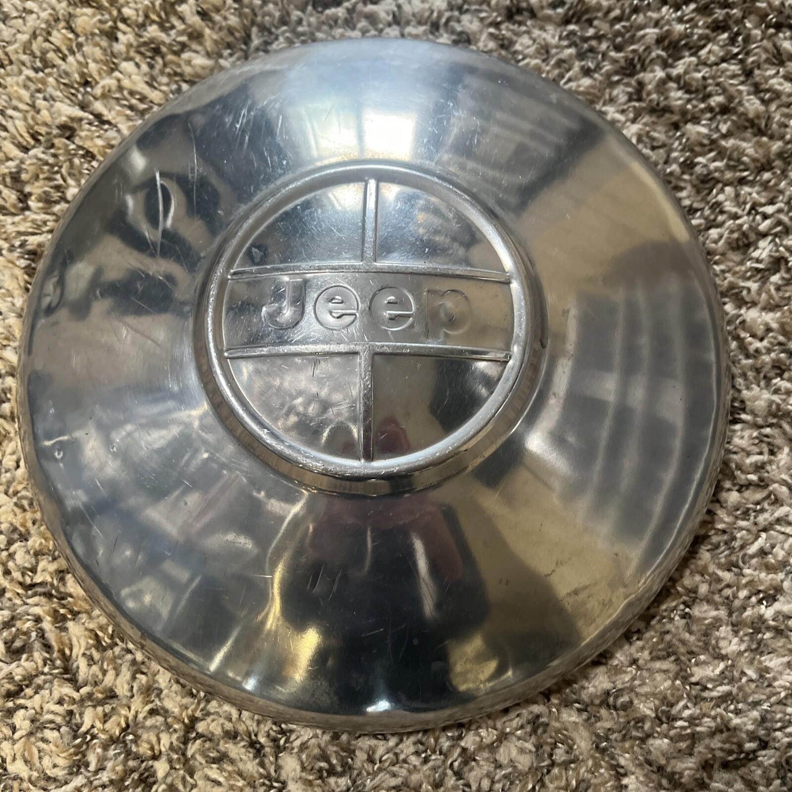 1 - JEEP 4x4 OEM Wheel Center Rim Cap Hub Cover Lug Chrome Plain 10-1/2 ...