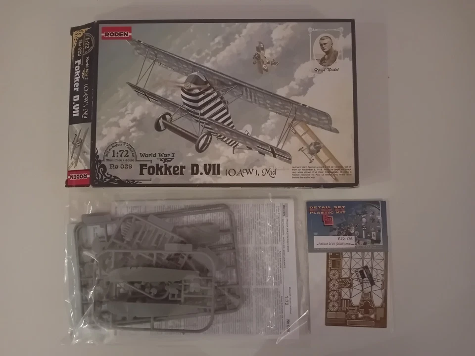 Lotto Di 6 Fokker D.VII Roden 1/72 + Dettagli Fotoincisi + 2 Fogli Decals - Immagine 3 di 4