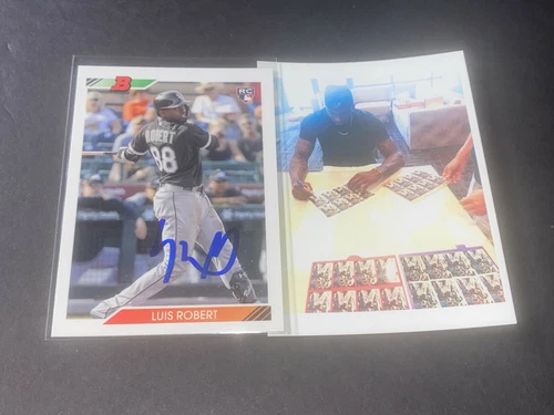 Luis Robert White Sox Autographed Signed 2020 Bowman Heritage
