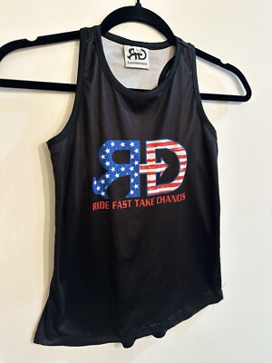 Rocket Donkey Rodeo Equestrian Riding Top Racerback YOUTH SMALL USA 