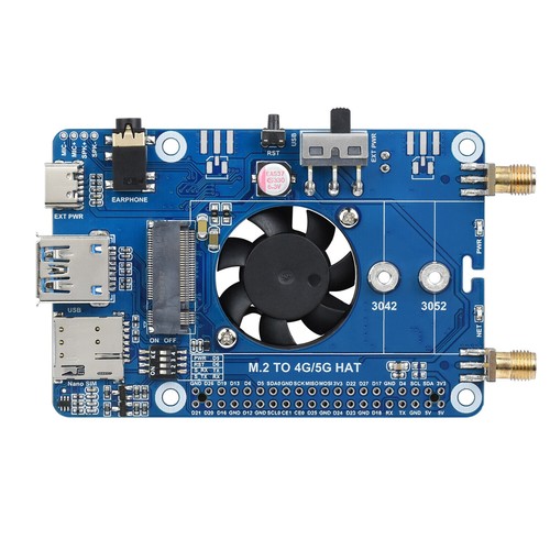 Ventilador de refrigeración 4G LTE Placa de expansión GPS SOMBRERO para RPI Raspberry Pi 5 4 Modelo B 3 3B - Imagen 4 de 5