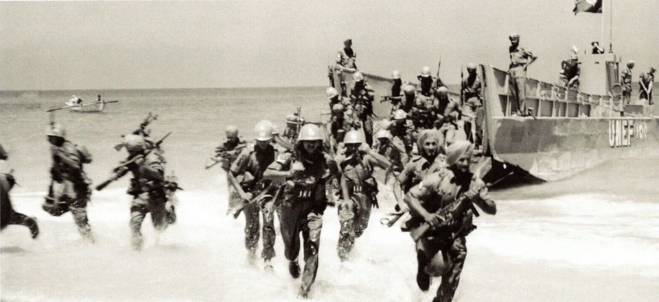 EGIPTO INDIA REINO UNIDO FRANCIA 1956-1957 SUEZ CRISIS CANADÁ CONTINGENTE INDIA Foto 4 de 4