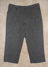 New Womens Alfred Dunner 22W Dress Pants Charcoal Gray Straight Leg Classic Fit