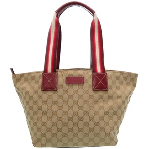 gucci brown canvas tote