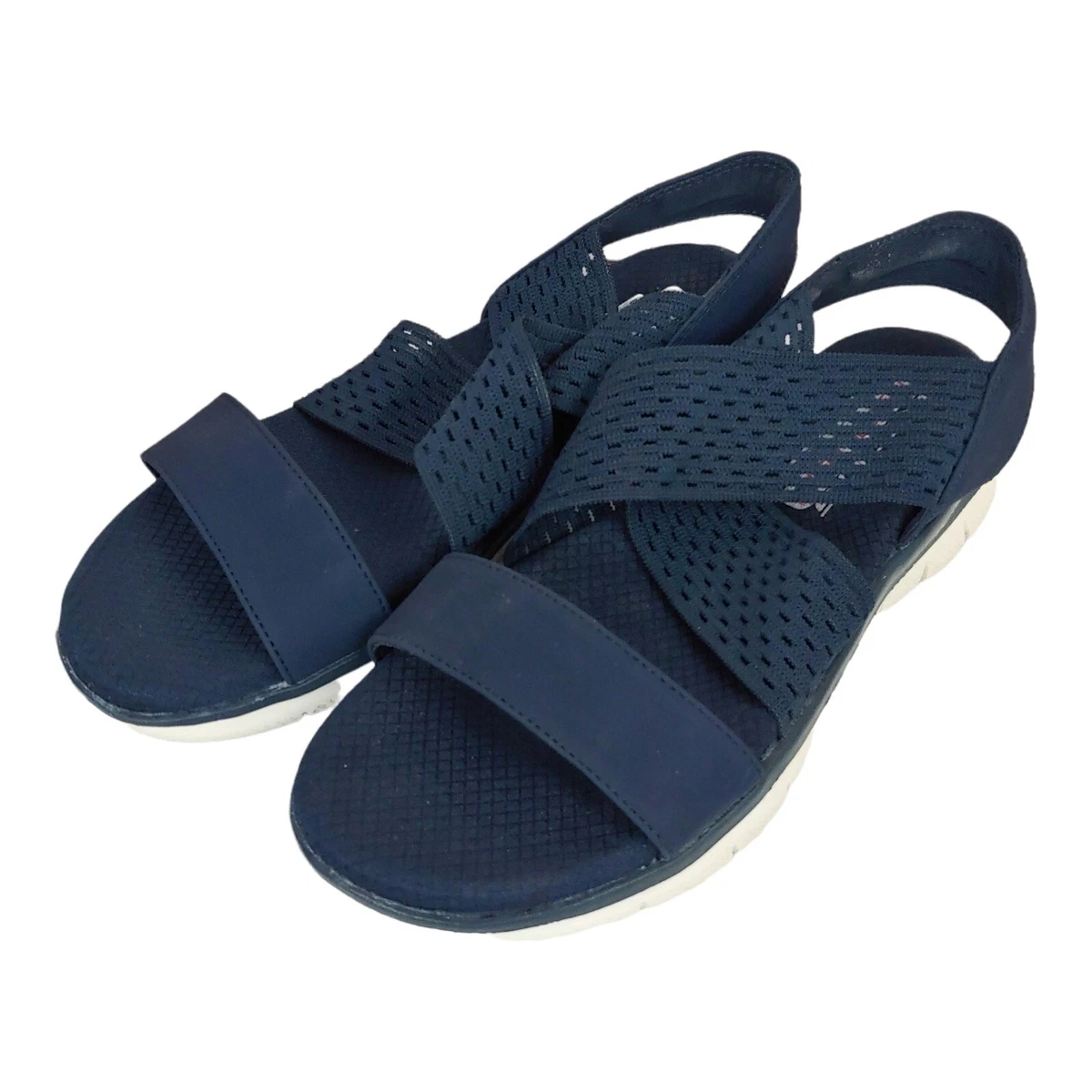 Skechers Women&#039;s Flex Appeal 2.0 Cool Sandals Navy Size 6 Mesh Foam | eBay