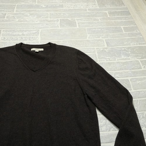 VINTAGE Nordstrom Sweater Adult L/XL Extra Fine Merino Wool V Neck Lightweight - Picture 7 of 10