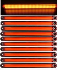 10x Feux de Gabarit Position Latéral 12-24V LED Orange Effet Néon Camion Camper